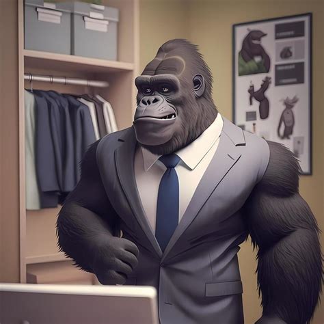 gorilla businessman illustration 21877341 Stock Photo at Vecteezy