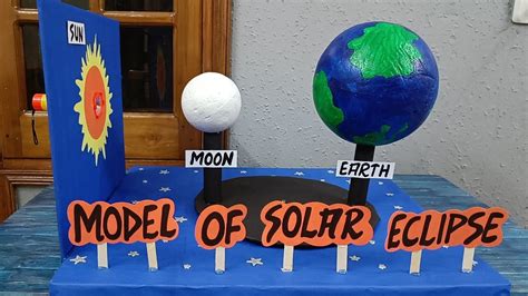 How to make 3D Model of Solar Eclipse/DIY School Model on Solar Eclipse for exhibition step by ...