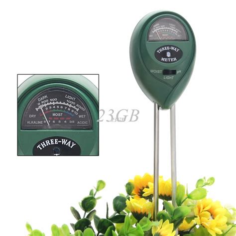 Soil PH Tester 3 in1 Plant Flowers Soil PH Tester Moisture Light Meter hydroponics Analyzer J24 ...