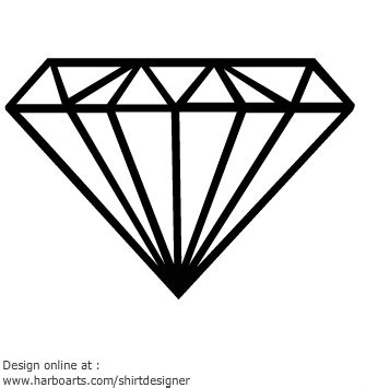 Diamond outline clipart dromggd top – Clipartix