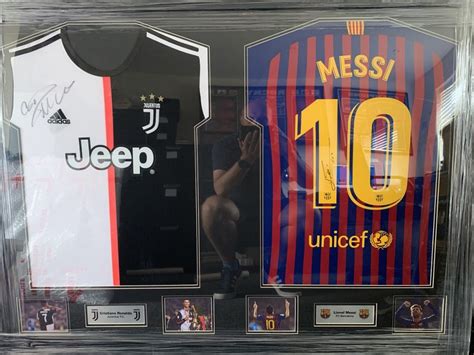 Dual Signed Shirt by Ronaldo & Messi - MDA Promotions