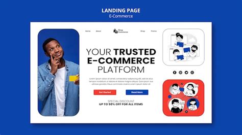 Free PSD | E-commerce platform landing page