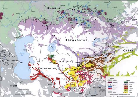 Central Asia and its major ethnolinguistic groups. (Source: University ...