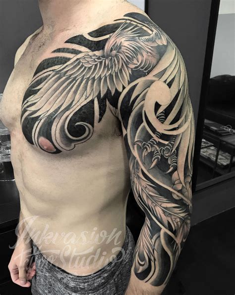 Japanese Style Phoenix Sleeve Tattoo – INKVASION Tattoo Studio · SINGAPORE