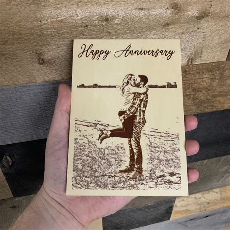 Wood Anniversary Card, Wooden Anniversary Card, 5th Anniversary Card ...