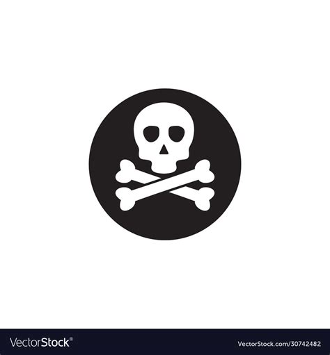 Poison symbol logo design with using skull Vector Image