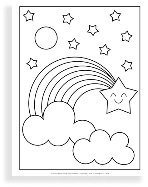 Colorable Rainbows: 100 Free Printable Rainbow Coloring Pages