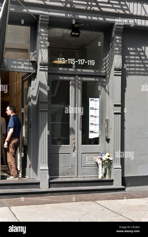 flowers are left outside loft building home of Etan Patz parents on ...