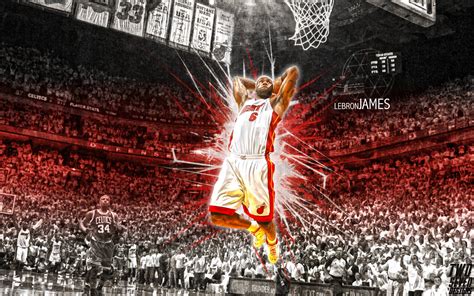 LeBron James Heat Wallpaper Dunking - WallpaperSafari