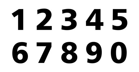 1 Inch Printable Block Numbers Free Printable Numbers, Printable ...