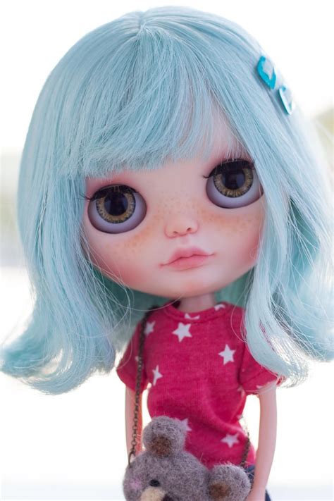 Custom Blythe Takara Doll blue hair doll ooak blythe girl | Etsy