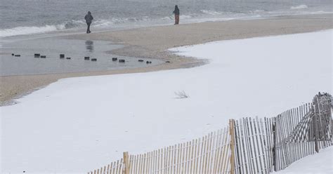 NJ weather: Belmar Beach bomb cyclone live cam