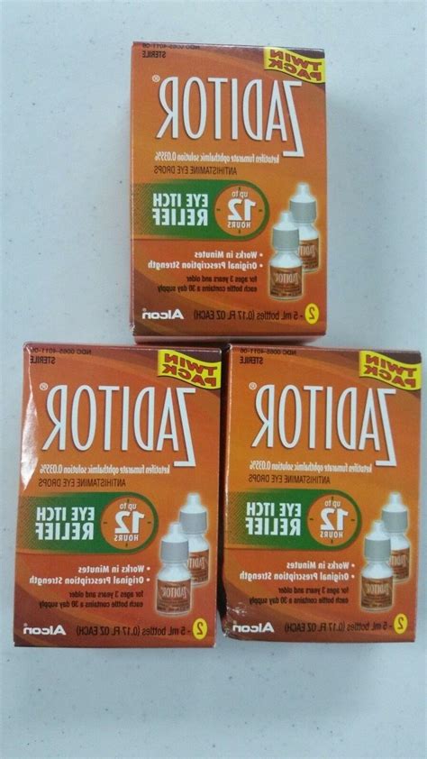 Alcon Zaditor Twin Pack Eye-Drops 5 ml Bottles