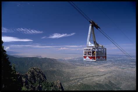 Albuquerque, NEW MEXICO local attractions. Sandia Peak Aerial Tramway