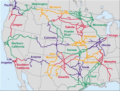 Burlington Northern Railroad Map - Living Room Design 2020