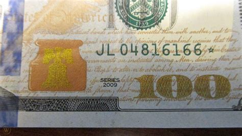 2009 $100 One Hundred Dollar Bill Star Note JL 04816166 * | #1923261636