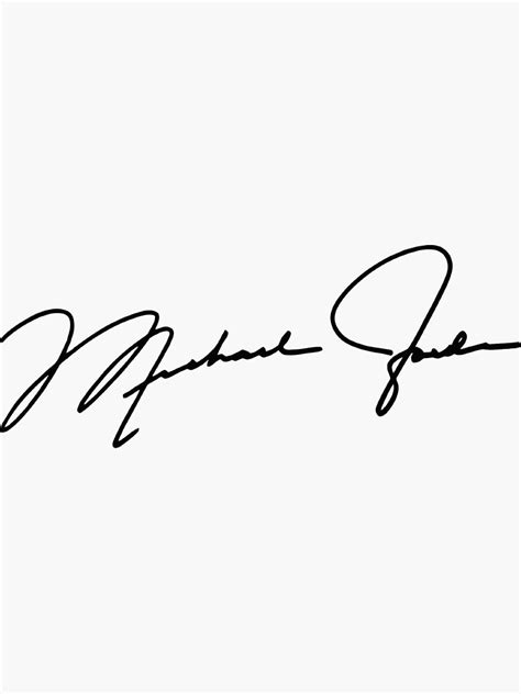 "Michael Jordan Signature" Sticker by GateShop | Redbubble