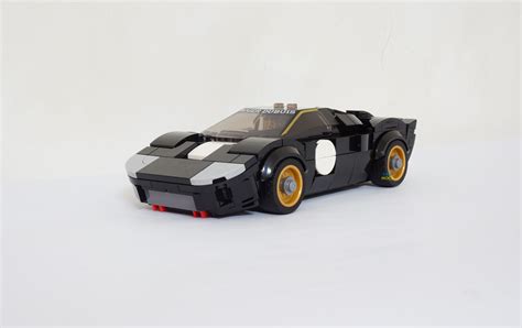 1966 Ford GT40 updated, reduced visible gaps at front & back, added some engine details : r/lego