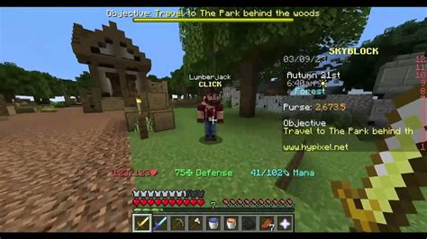 Hypixel skyblock quest guide EP 7 travel to the park - YouTube