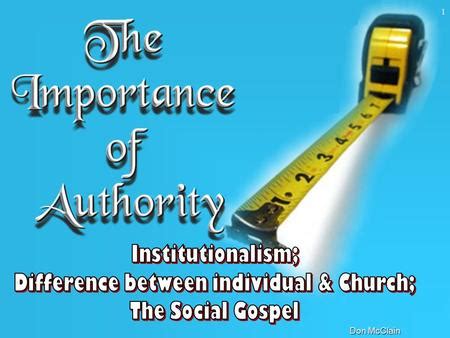 Institutionalism & The lord’s church - ppt download