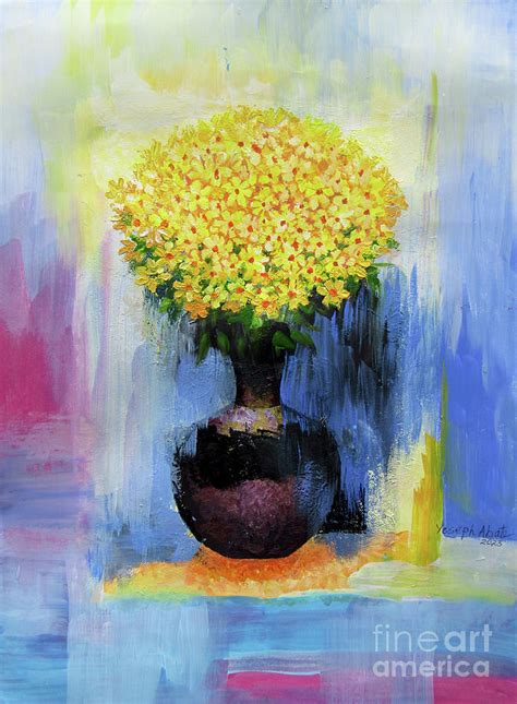 Adey Abeba flower Painting by Yoseph Abate - Fine Art America