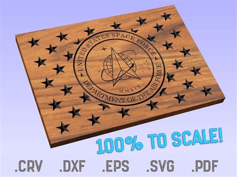 Space Force Logo in Union USSF Seal Vector Cut File Crv, Dxf, Eps, Svg ...