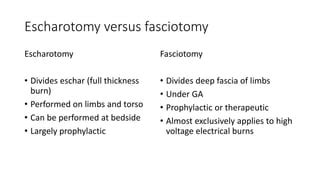 Surgical management of burn injuries | PPT