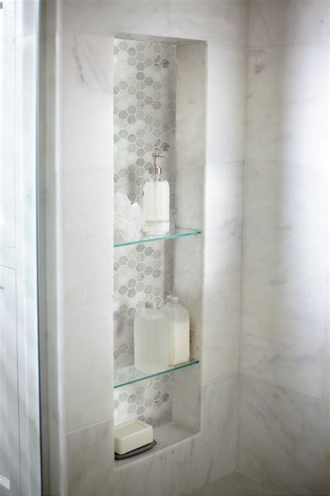 50 Tile Shower Niche Ideas and Shelf Designs for Your Bathroom Planning - Decor Tango