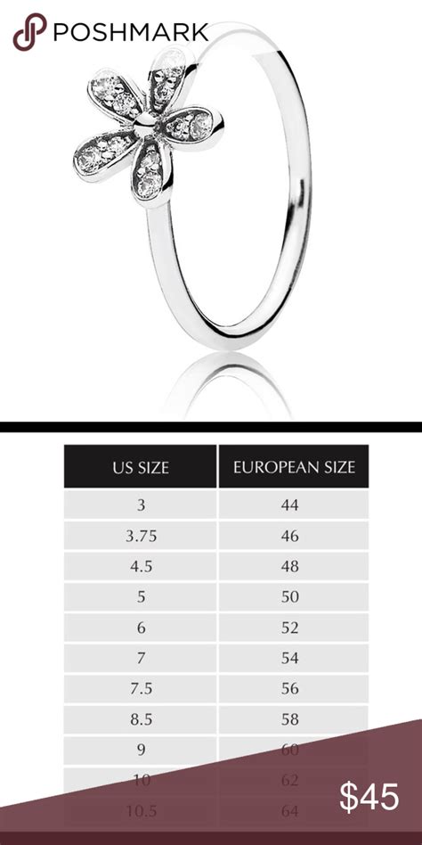 Pandora Ring Size Chart