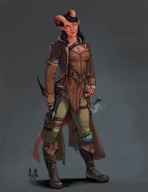 ArtStation - Character Commission: Anirali - Tiefling Rogue