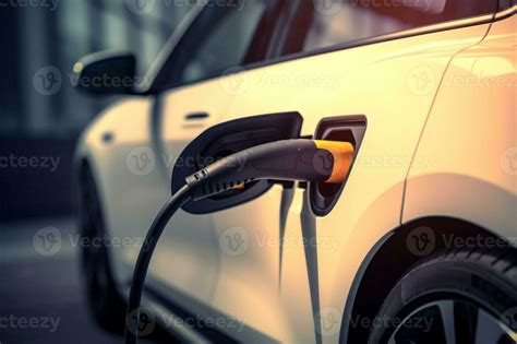 Close up of electric car battery charging, new technology for EV ...