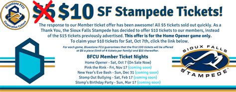 Bluestone Federal Credit Union: Stampede Tickets