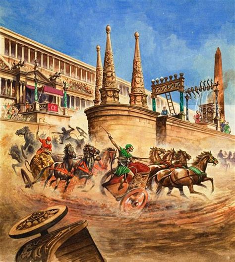 Chariot Racing at the Circus Maximus (Original) art by Peter Jackson ...