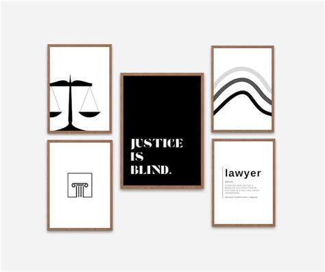 Law Office Wall Art Printable Set Minimal and Modern Design Office ...