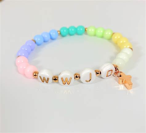 WWJD Bead Bracelet What Would Jesus Do Religious Bracelet - Etsy | Pulseras bonitas, Pulseras de ...