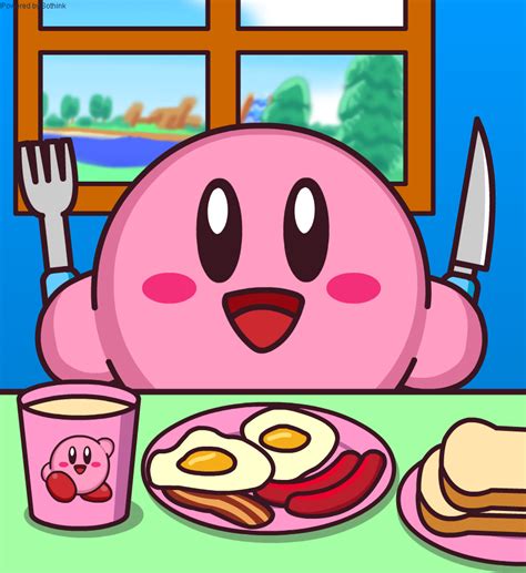 Kirby Eating Breakfast!! by Kittykun123 on DeviantArt