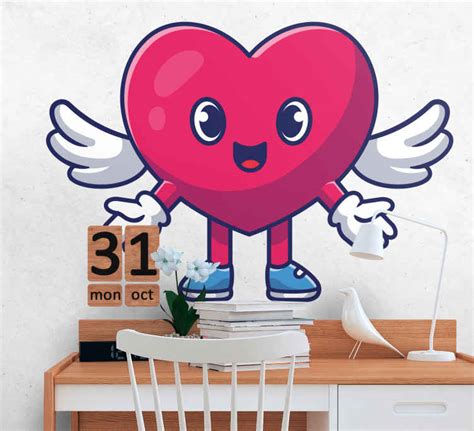 Lovely angel emoji wallpaper sticker - TenStickers