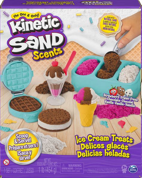 Kinetic Sand Scents, Ice Cream Treats Playset with 3 Colors of All ...