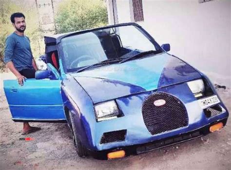 Maruti Zen owner modified his car to look like Bugatti Veyron - Aims to ...