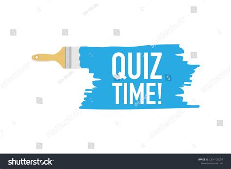 Banner Brushes Paints Quiz Time Vector Stock Vector (Royalty Free ...