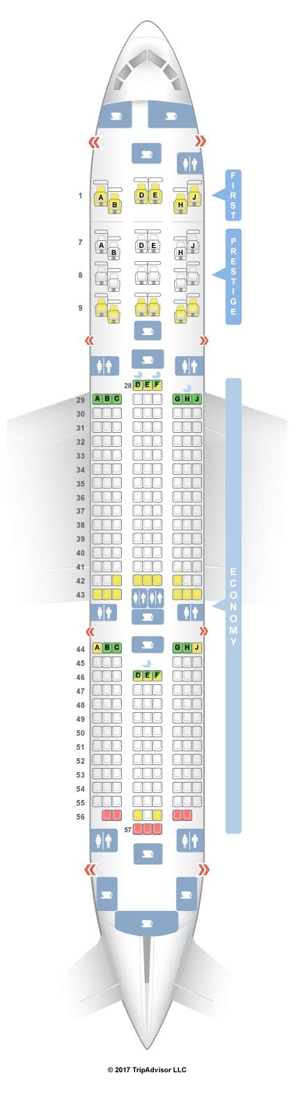 SeatGuru Seat Map Korean Air Boeing 787-9 (789)