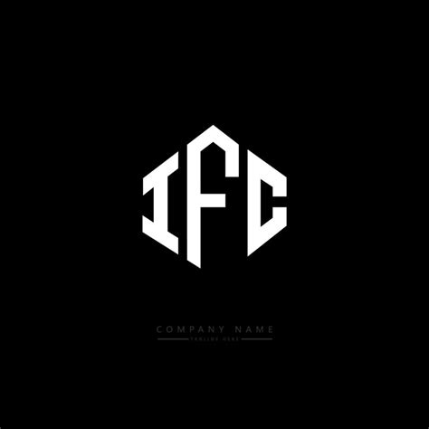 IFC letter logo design with polygon shape. IFC polygon and cube shape ...