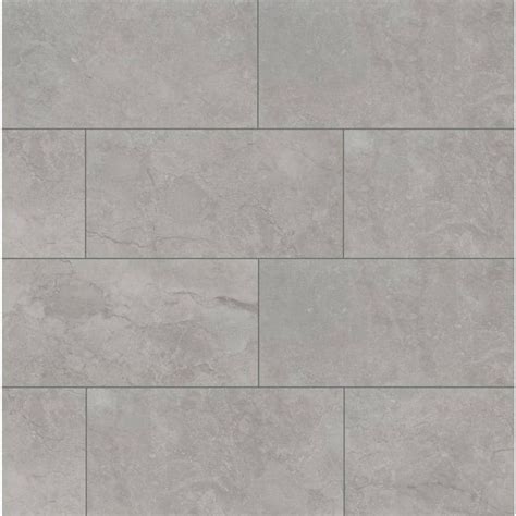 MSI Ansello Grey 12 in. x 24 in. Matte Ceramic Floor and Wall Tile (16 ...