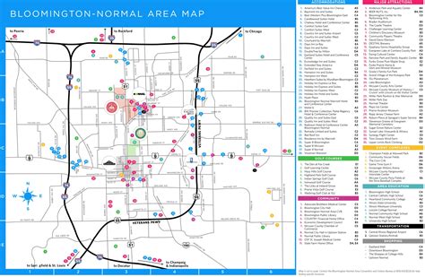 Bloomington-Normal Tourist Map - Ontheworldmap.com