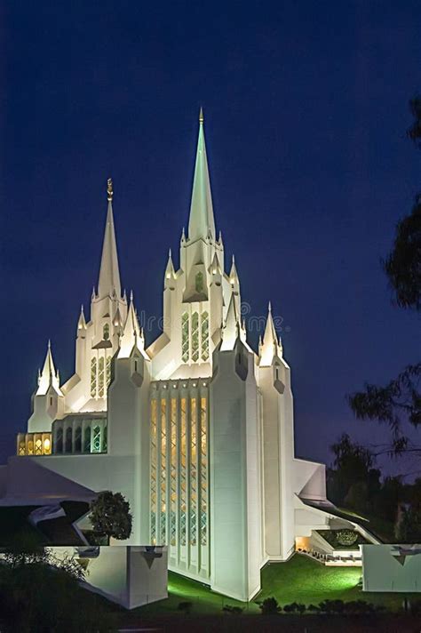 Mormon Temple in San Diego, California at Sunset Stock Photo - Image of ...