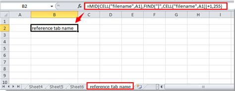 Referencing A Sheet Name In Excel Formula