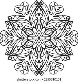 Mandala Coloring Relaxing Meditation Art Stock Vector (Royalty Free ...