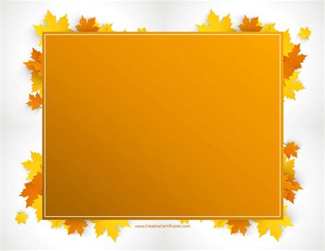 Free Thanksgiving Border Templates - Customizable & Printable