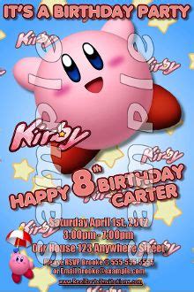 70 best Kirby Birthday Invitations, Kirby Party Favors, Kirby t-shirts ...