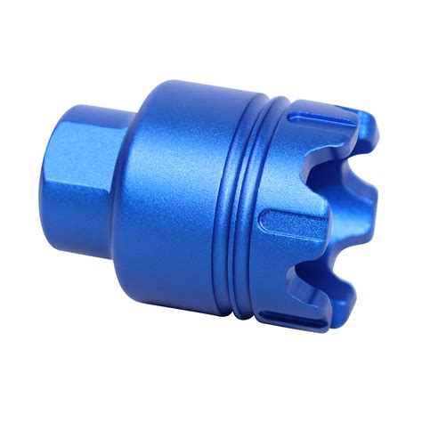 AR-15 Mini 'Trident' Flash Can With Glass Breaker (9mm) (Anodized Blue) » Guntec USA